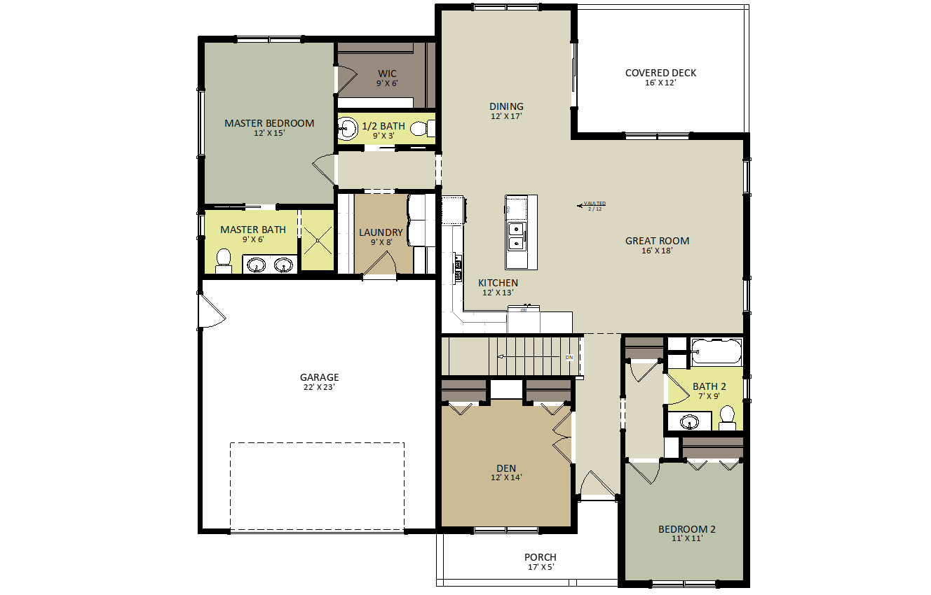 Willow II First Floor Floor Plan